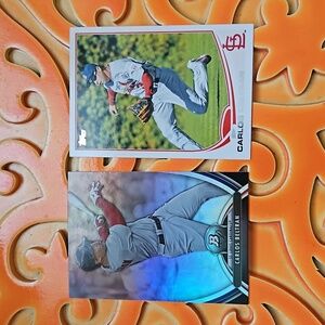 Topps Carlos Beltran Saint Louis Cardinals #95 Platinum and #527 2 Pack